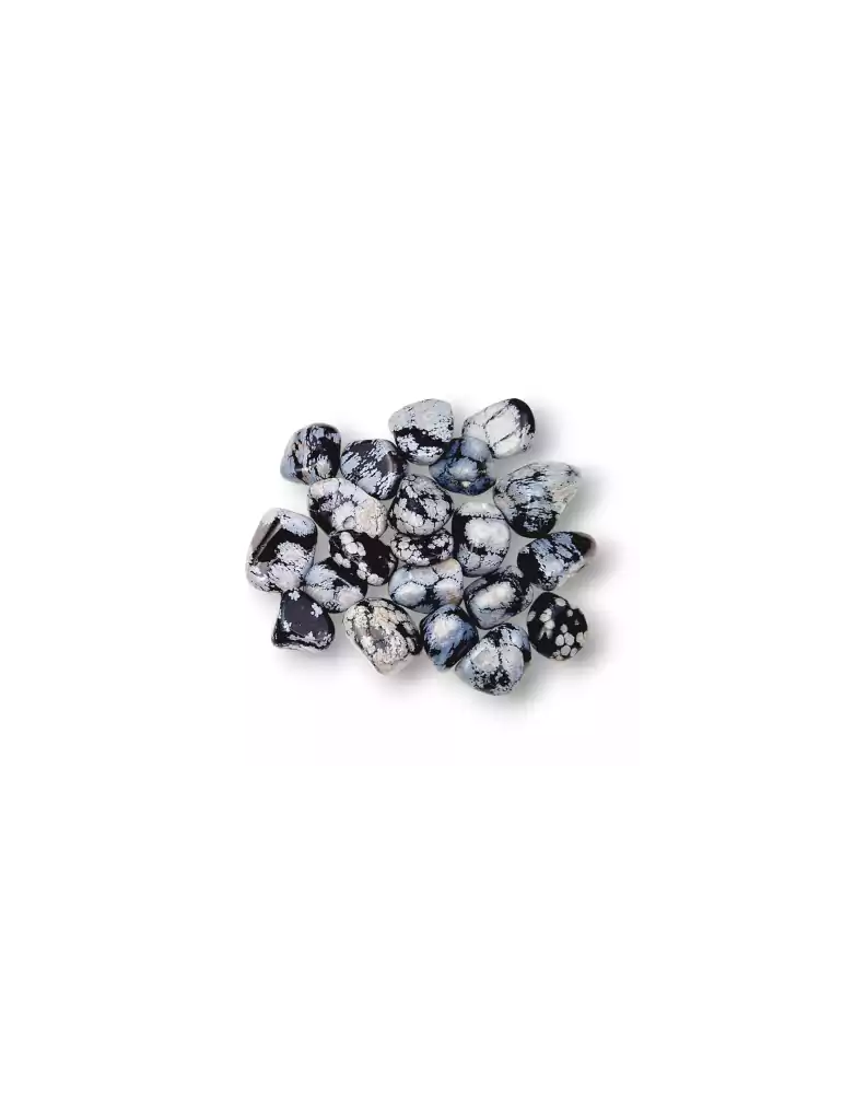 AA grade snow obsidian tumbled stones