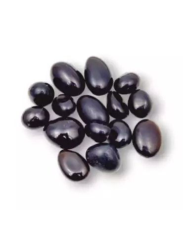 black obsidian rolled stones AA