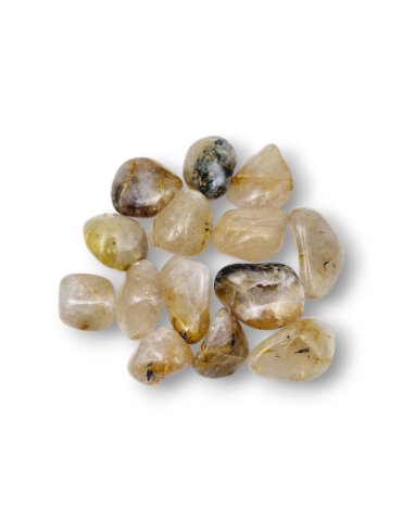 rutile quartz tumbled stones A