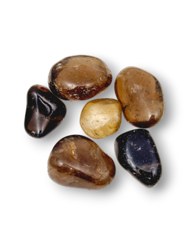 smoky quartz tumbled stones AB