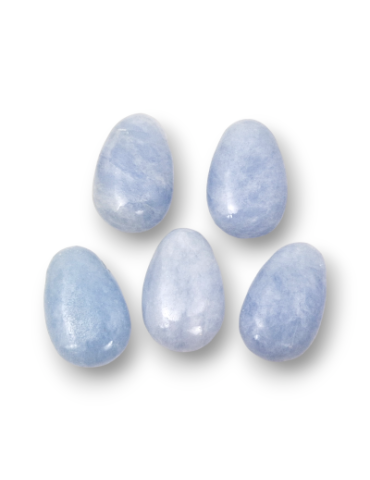 Pierced pendants through blue Calcite set x5