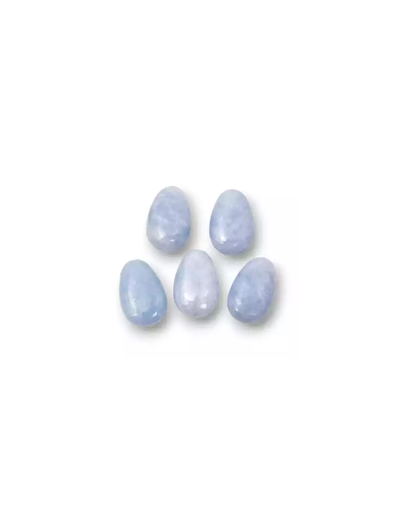 Pierced pendants through blue Calcite set x5