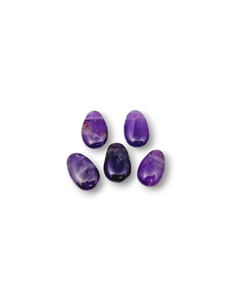 Durchbohrte dunkle Amethyst-Anhänger, 5er-Pack