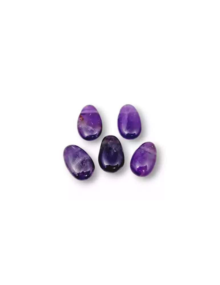 Pierced pendants dark Amethyst set x5