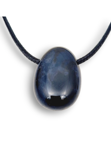 Pierced pendants through black Agate lot x5