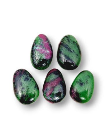 Ciondoli forati in Ruby Zoisite lotto x5