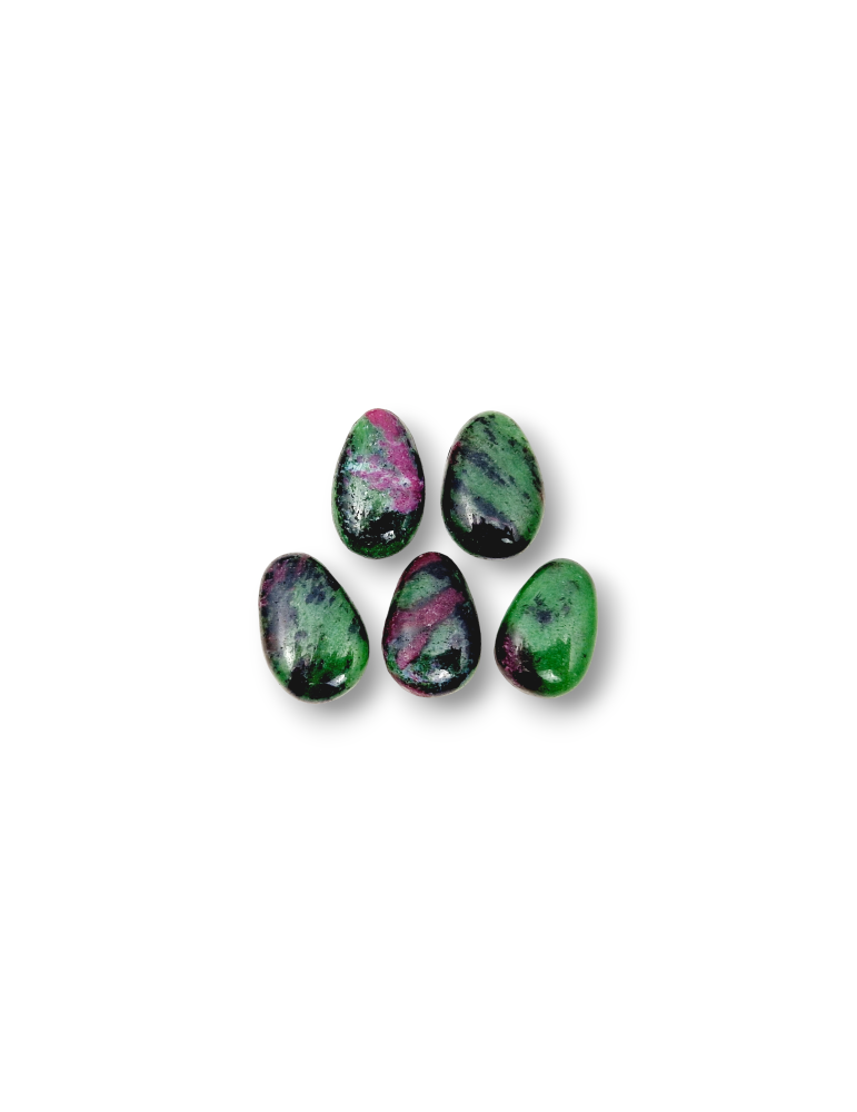 Ciondoli forati in Ruby Zoisite lotto x5