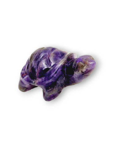 Geschnitzte Schildkröte aus Amethyst