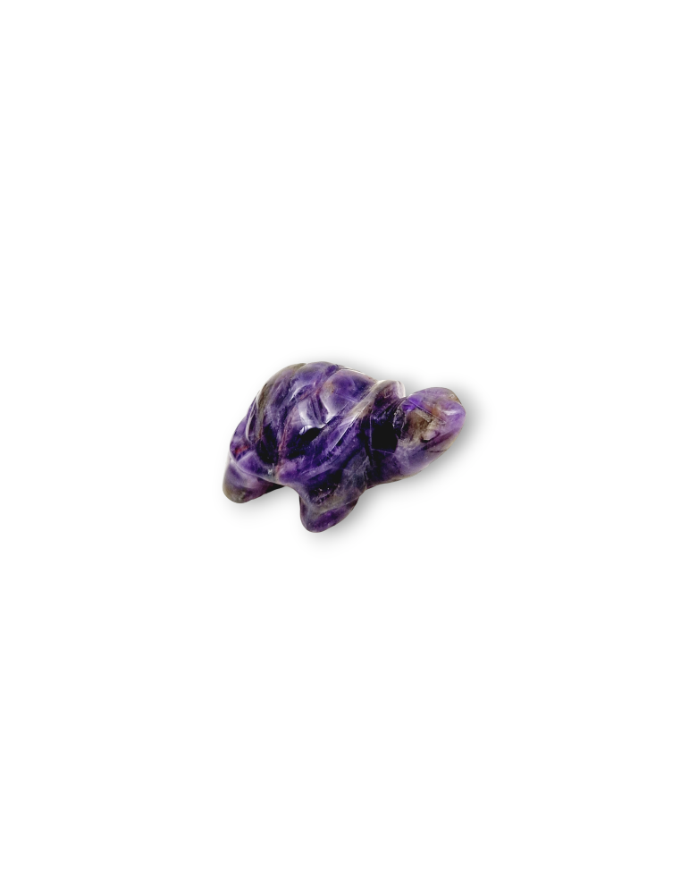 Geschnitzte Schildkröte aus Amethyst