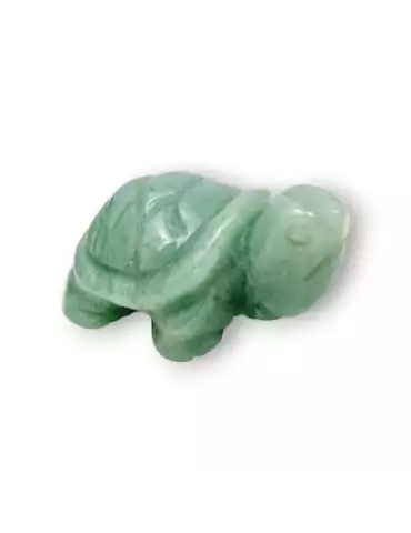 Tortue sculptée en Aventurine verte