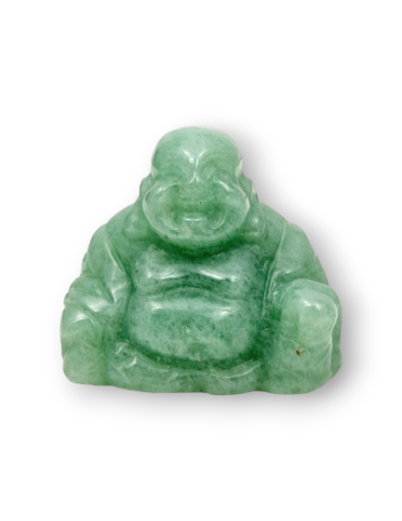 Buddha aus grünem Aventurin geschnitzt