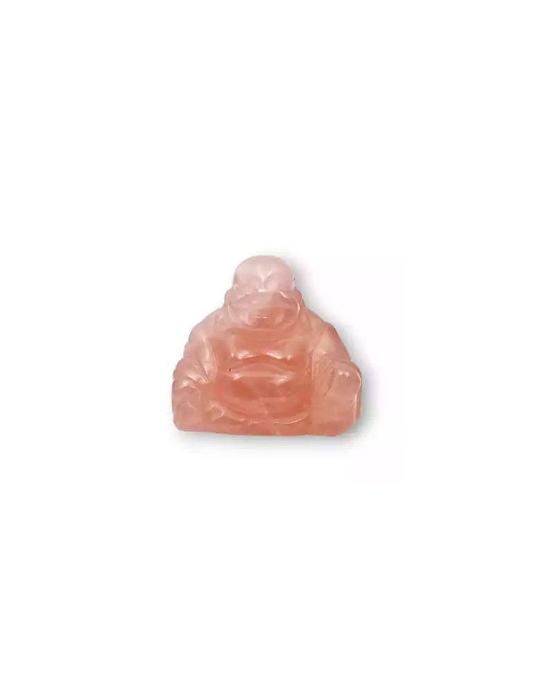 Buddha carved in Rose Quartz