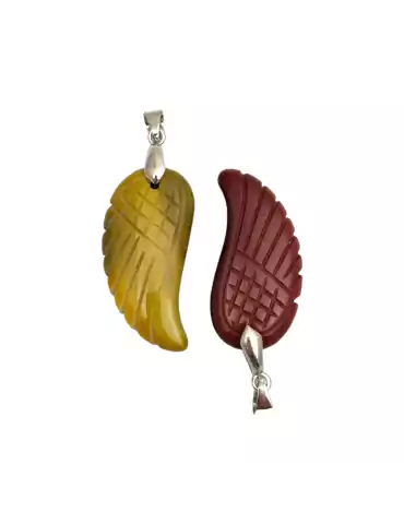 Mookaite Jasper Wing Pendant 4 cm