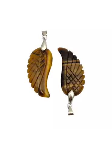 Tiger's Eye Wing Pendant 4 cm