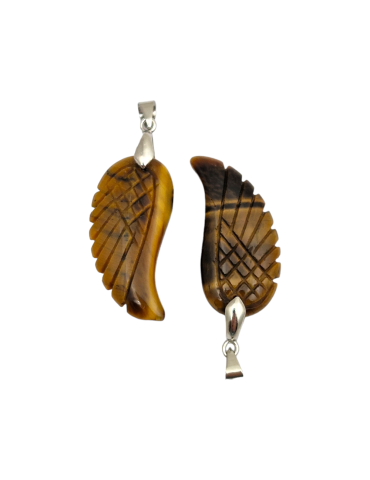 Tiger's Eye Wing Pendant 4 cm