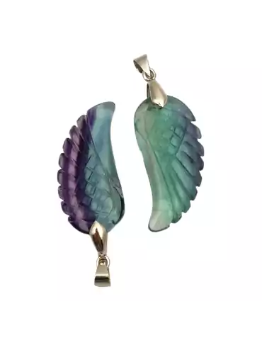 Fluorite Wing Pendant 4cm