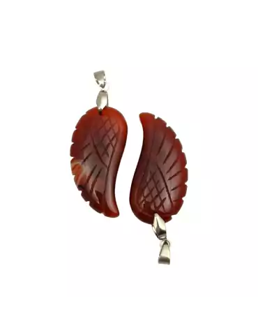 Carnelian Wing Pendant 4cm