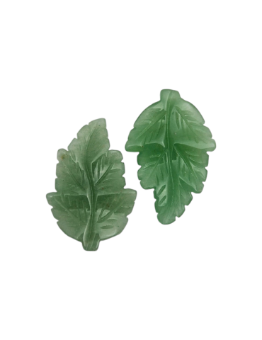 Green Aventurine Leaf Pendant 4cm