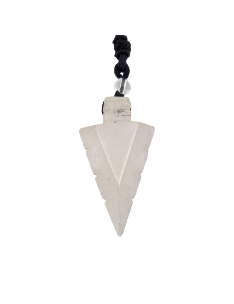 Rock Crystal Arrowhead Pendant 5.5 cm