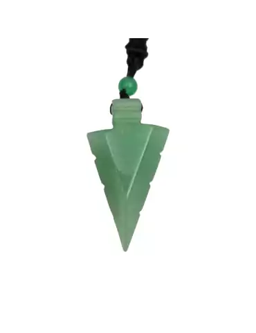 Pendentif pointe de flèche Aventurine verte 5,5cm