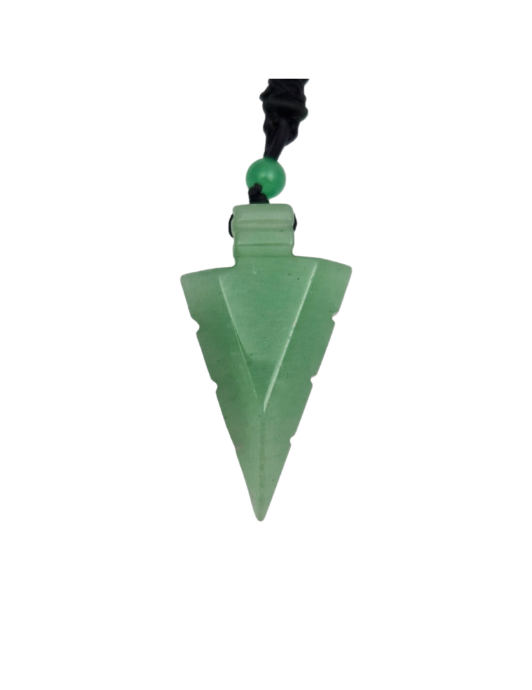 Green Aventurine Arrowhead Pendant 5.5cm