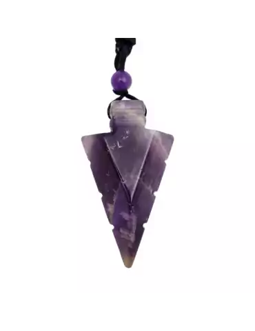 Amethyst Arrowhead Pendant 5.5cm