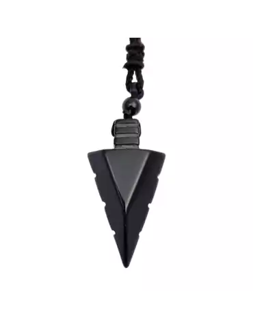 Pendentif pointe de flèche Obsidienne 5,5 cm