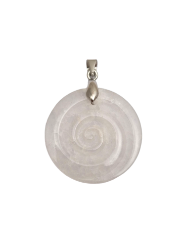 Celtic Spiral Pendant Rock Crystal 4cm