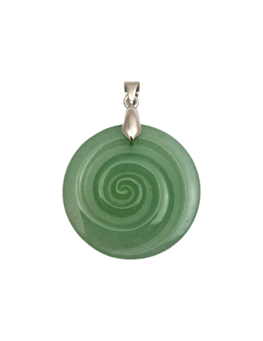 Celtic Spiral Pendant Green Aventurine