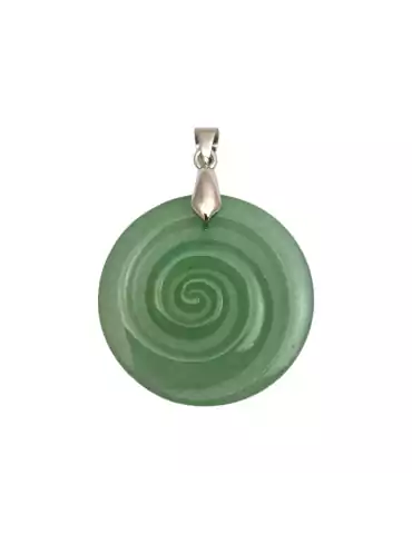 Pendentif Spirale Celtique Aventurine verte