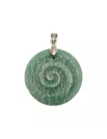 Celtic Spiral Amazonite Pendant 4cm