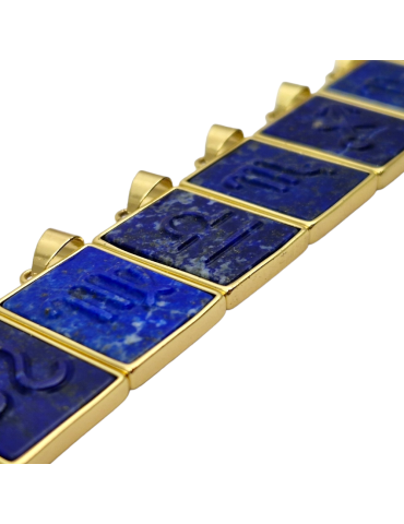 Sinal Astrológico Pendente em Lapis Lazuli (12 pce)