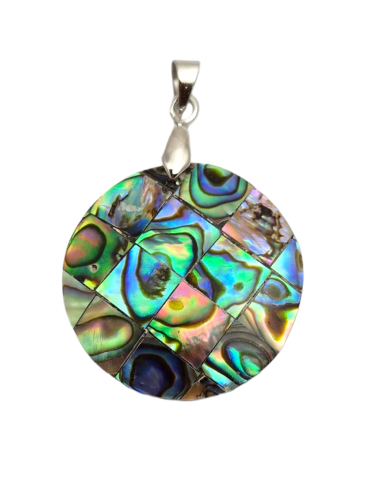 2.5cm mother-of-pearl mosaic pendant
