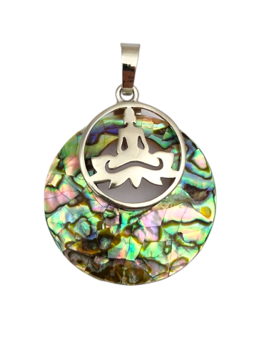 Pendentif esprit nacre coloré 3cm