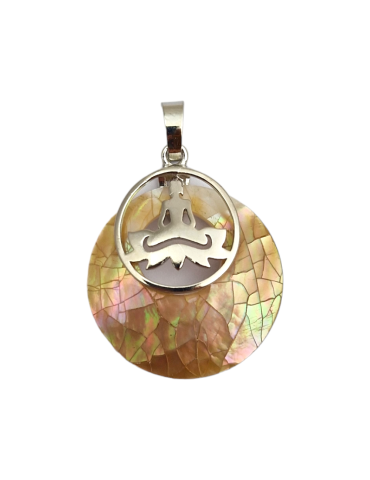 Golden mother-of-pearl spirit pendant 3cm