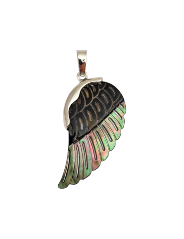 Wing pendant in mother-of-pearl 4cm
