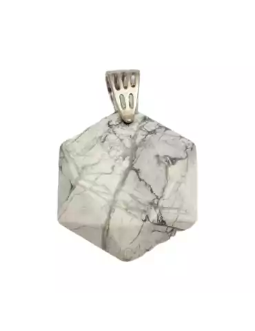 Hexagonal Howlite 4cm Pendant