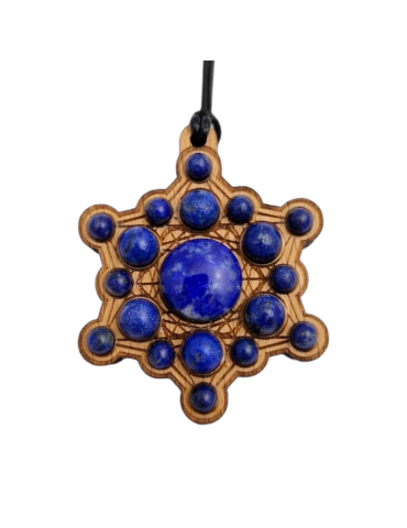 Pendentif bois métatron