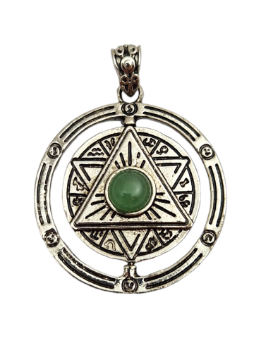 Drehender Aventurin Pentacle Anhänger 4cm