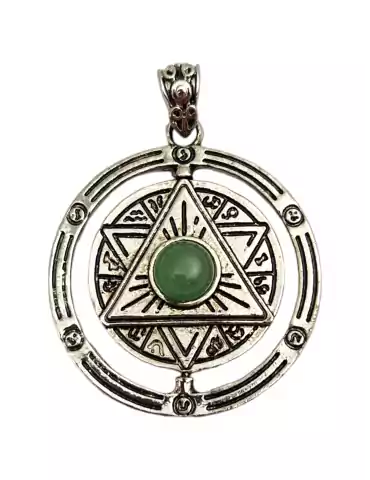 Pendentif pentacle rotatif Aventurine 4cm