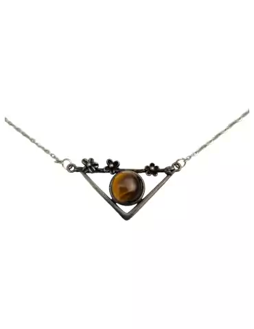 Pendentif triangle Œil de Tigre 3,5cm