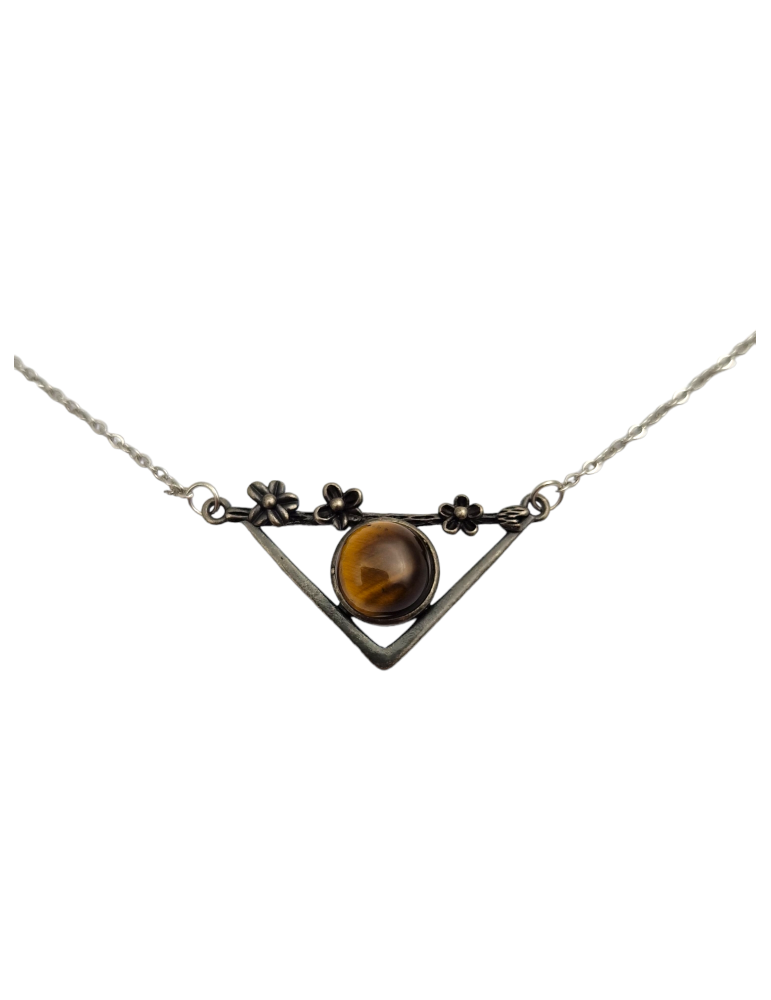 Tiger Eye Triangle Pendant 3.5cm