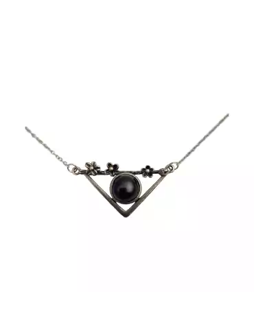 Pendentif triangle Obsidienne 3,5cm