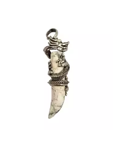 Dragon Tooth Howlite Pendant 6.5cm