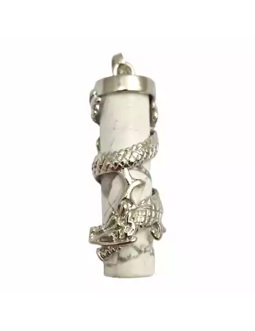 Dragon Pillar Howlite Pendant 4cm