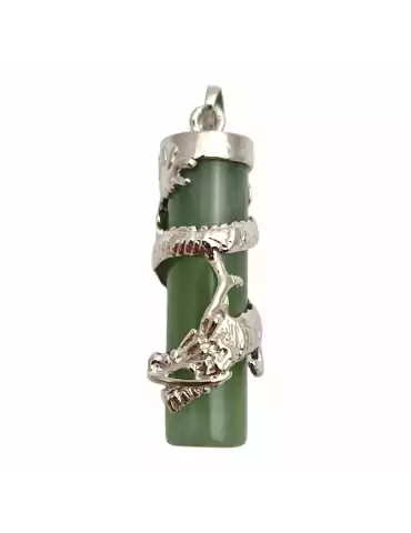 Pendentif Pilier Dragon Aventurine verte 4cm