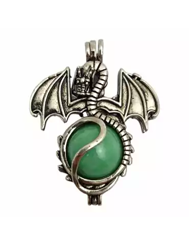 Green Aventurine Dragon Sphere Pendant 4.5cm