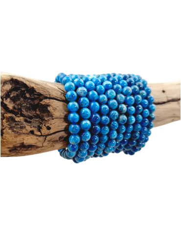 Blue apatite AA bead bracelet