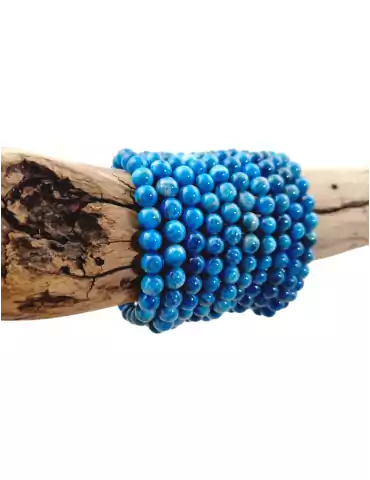 Blue Apatite AA Bead Bracelet