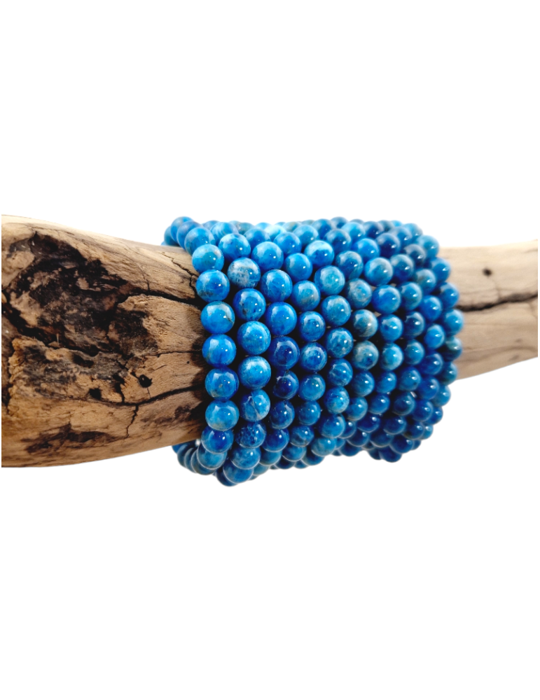 Blaue Apatit AA Perlenarmband